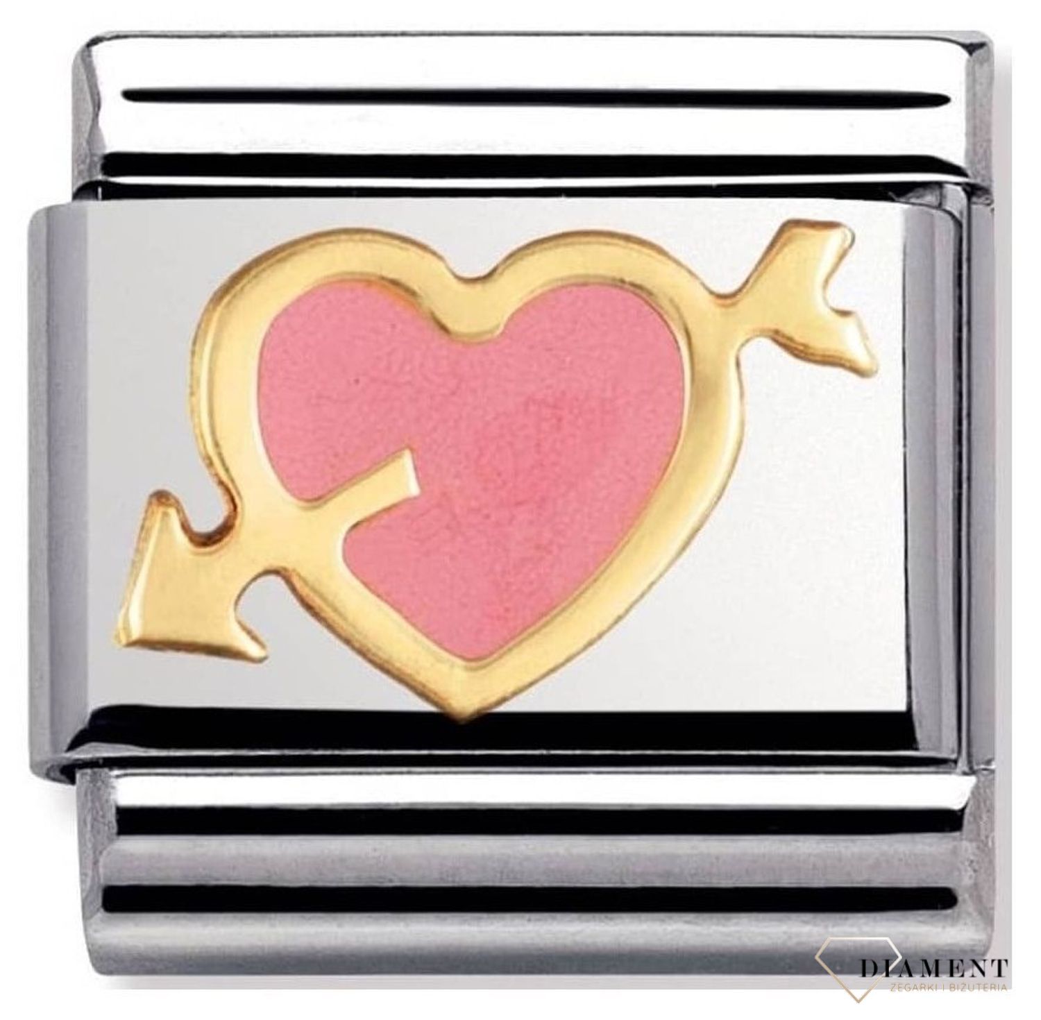 Nomination - Link 18K zawieszka złoto 'Serce ze strzałą' 030253 01 biżuteria nomination nomination zawieszki nomination baza.jpg